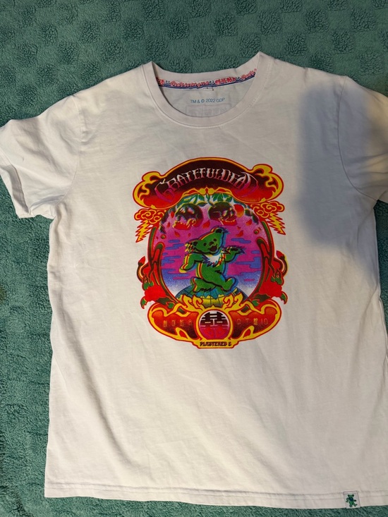 Grateful Dead Other - Grateful Dead x Plastered Graphic Tee Shirt White Multicolor Bear Print Size L